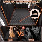 Back Seat Extender for Dogs - Large Space, Heavy-Duty Dog Car Seat Cover for Back Seat with Hard Bottom Holds 420lbs, Waterproof 600D Upgraded Material Dog Hammock for Car,Easy to Use and Clean