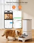 Automatic Cat Feeder with Camera - 7L/29 Cups Auto Dog Feeder with Large Food Tray & 1080P Night Vision, Elevated Bowl, 2-Way Audio, 10s Voice Recording, 5G WiFi Timed Cat Food Dispenser, 1-15 Meals
