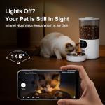 Automatic Cat Feeder with 2K Camera, 5G WiFi 6.5L Smart Pet Feeder for Cat & Small Dog, Automatic Dog Feeder with Night Vision, 2-Way Audio, Motion Detection, Feeding Schedule & App Control