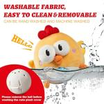 GUKCO Interactive Dog Toys, Squeaky Moving Ball Toy with Jumping & Music Modes, Rechargeable Plush Chew Toys for Small/Medium/Large Dogs to Keep Puppy Busy Pet Toys (Chick)