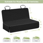 Smatto Dog Car Seat Cover for Back Seat, Waterproof Pet Bench Seat Cover for Dogs, Scratchproof Nonslip Rear Seat Protector for Cars, Trucks, SUVs