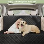 Smatto Dog Car Seat Cover for Back Seat, Waterproof Pet Bench Seat Cover for Dogs, Scratchproof Nonslip Rear Seat Protector for Cars, Trucks, SUVs