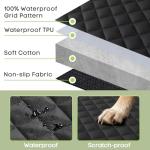 Smatto Dog Car Seat Cover for Back Seat, Waterproof Pet Bench Seat Cover for Dogs, Scratchproof Nonslip Rear Seat Protector for Cars, Trucks, SUVs