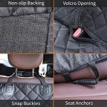JSTHT Dog Car Seat Cover for Back Seat Waterproof Bench Seat Cover Protector Nonslip Durable Soft Pet Dog Back Seat Cover for Car, Truck, & SUV (Black)