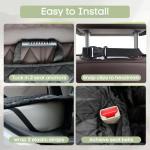 Smatto Dog Car Seat Cover for Back Seat, Waterproof Pet Bench Seat Cover for Dogs, Scratchproof Nonslip Rear Seat Protector for Cars, Trucks, SUVs