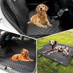 JSTHT Dog Car Seat Cover for Back Seat Waterproof Bench Seat Cover Protector Nonslip Durable Soft Pet Dog Back Seat Cover for Car, Truck, & SUV (Black)