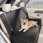 Smatto Dog Car Seat Cover for Back Seat, Waterproof Pet Bench Seat Cover for Dogs, Scratchproof Nonslip Rear Seat Protector for Cars, Trucks, SUVs