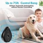 Anti Barking Devices, Auto Dog Bark Control Devices with 3 Modes, Rechargeable Ultrasonic Bark Box Dog Barking Deterrent Devices, Stop Neighour Dog Barking Devices for Dogs up to 75ft(Black)