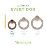 Benebone Ring Durable Dog Chew Toy for Aggressive Chewers, Real Bacon, Made in USA, Small