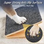 Dog Ramp for Stairs 2 Pack - Adjustable Wooden Stair Wedges for Small Dogs, Foldable Indoor Dog Stair Ramp with Triangular Support and Non-Slip Pads for Senior and Short-Legged Pets