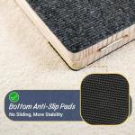 Dog Ramp for Stairs 2 Pack - Adjustable Wooden Stair Wedges for Small Dogs, Foldable Indoor Dog Stair Ramp with Triangular Support and Non-Slip Pads for Senior and Short-Legged Pets