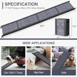 Upgraded Dog Ramp for Car 71" X-Long & 20" Wider Folding Dog Ramps for Large Dogs with Non-Slip Rug Surface Portable Dog Car Ramp for SUV Car & Truck, Outdoor Dog Ramp Up to 270 LBS