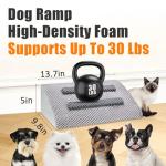 Dog Ramp for Stairs with Anti-Slip Bump for Small & Senior Dogs and Cats – Stair Wedges for Dogs with Gentle Slope, Pet Ramp with Washable Cover & Self-Sticky Pads for Safe Climbing (Gray, 6 Pack)