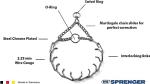 Herm Sprenger Prong Dog Training Collar Ultra-Plus Chrome Plated Steel Pet Pinch No-Pull for Dogs Anti Pull Made in Germany 2.25mm x 13in Small