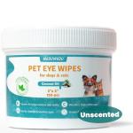 MEDUWEDU Eyes Wipes for Dogs & Cats 120 Counts, Grooming Kit Care for Dogs and Cats, Prevent Tear Stains, Eye Debris, Discharge, Mucus Secretions,Unscented