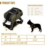 OneTigris Dog Pack, Backpack Durable Small Medium Dog Pack with Litter Bag Exit for Camping Hiking Daily Walking (Ranger Green, X-Small)