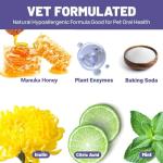 HONGYEE Disposable Pet Cleaning Finger Wipes, Easy Cleaning for Dog/Cat/Rabbit Pets Eye Dirt, Ear Dirt, Teeth Food residues, etc., Compact and mild Non-irritating no Odor, 50 Count