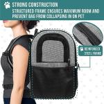 PetAmi Dog Backpack Carrier for Small Large Cat, Pet, Puppies, Ventilated Pet Hiking Backpack Travel Bag, Airline Approved Cat Backpack Carrier, Safety Back Support, Camping Biking, Max 18 lbs, Grey