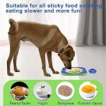 CyperGlory Interactive Licking Mat for Dog Crate,Feeder Pad, Boredom&Anxiety Relief, Peanut Butter & Yogurt Lick Plate, Safe Soft Treat Dog Training Gift with Silicone Spatula&Brush (Mixed 3 Pcs Pack)