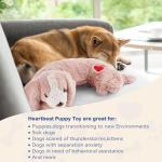 Moropaky Heartbeat Toy Puppy Heartbeat Stuffed Toy for Dog Calming Aid, Heartbeat Puppy Toy for Pets Anxiety Relief, Dog Comfort Toy for Behavioral Aid Crate Training, Puppy Essential