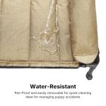 Veehoo Cooling Elevated Dog Bed Add Removable Waterproof Bolster Cushion Mat, Raised Pet Cot with Breathable Teslin Mesh, No-Slip Feet, Dog Couch Bed for Indoor Outdoor, 49x33inches, Beige, CWC2331B