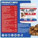 Glucosamine for Dogs Hip and Joint Supplement - 25-in-1 Hip and Joint Chews for Dog with MSM, Green Lipped, Turmeric, Yeast, Omegas, Vitamins| Mobility Support for All Ages & Sizes Dogs,200 ct