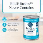Blue Buffalo Basics Grain-Free Adult Wet Dog Food, Skin & Stomach Care, Limited Ingredient Diet, Whitefish Recipe, 12.5-oz. Can, 12 Count