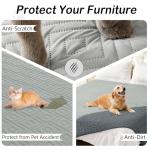 hyha Waterproof Dog Blanket, Soft Pet Bed Blankets, Waterproof Sofa Couch Cover for Dogs Washable, Reversible Pet Couch Covers for Sofa Furniture (30x70 Inch, Grey/Dark Grey)