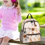 cfpolar Dogs Backpack for Kids, Cute Dogs Pink Lightweight Waterproof Toddler Backpacks for Boys Girls, Perfect for Preschool Nursery Kindergarten with Chest Strap for School Travel Sports