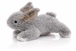 Multipet Small Rabbit Dog Toy w/Squeaker | Thumperz Dog Toy | Stuffed Bunny Toy for Dogs | Plush Squeaker Bunnies Dogs Toy | Small/Medium Breed | Gray | 6"