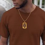 Bad Bananas BBGreek Iota Phi Theta - Official Vendor - Dog Tag Pendant Necklace - Coat of Arms