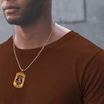 Bad Bananas BBGreek Iota Phi Theta - Official Vendor - Dog Tag Pendant Necklace - Coat of Arms