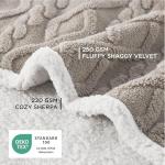 Bedsure Waterproof Dog Blankets for Large Dogs - Pet Blanket for Couch Protector Washable, Jacquard Coral Fleece Cat Throw Blanket, Soft Plush Reversible Furniture Protection, 40"x50", Pale Oak