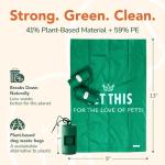 Dog Poop Bags with Dispenser - 105 Dog Waste Bags, Lavender Scented, Leakproof & Odor-Trapping, Durable Doggy Waste Bags – 7 Rolls (15 Pet Poop Bagі Per Roll), 13x9" Environment-friendly Potty Bags