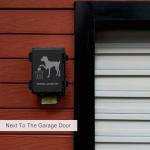 Dog Poop Bag Dispenser Wall Mounted Waterproof Outdoor Pet Waste Bags Dispenser Station with Cute Doggie Poo Images Post, Pole, Fence Mountable fits Home, Porch, Patio, Yard（black,only dispenser)