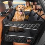 MIXJOY Dog Car Seat for Large Medium Dogs, Back Seat Extender for Pets, Waterproof Pet Carseat for Medium Sized Dog, Hammock for Pet, with Storage Pocket for Cars/SUV/Truck(L-28 * 22 * 20.5in)