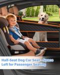 Instraella Dog Car Seat for Large Dogs, Half Back Seat Extender with Hard Bottom, Waterproof Non-Slip Pet Car Seat for Cars, SUVs and Trucks, Fits Medium Dogs