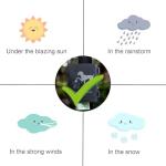 Dog Poop Bag Dispenser Wall Mounted Waterproof Outdoor Pet Waste Bags Dispenser Station with Cute Doggie Poo Images Post, Pole, Fence Mountable fits Home, Porch, Patio, Yard（black,only dispenser)