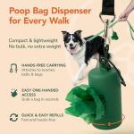 Dog Poop Bags with Dispenser - 105 Dog Waste Bags, Lavender Scented, Leakproof & Odor-Trapping, Durable Doggy Waste Bags – 7 Rolls (15 Pet Poop Bagі Per Roll), 13x9" Environment-friendly Potty Bags