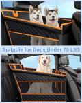 Instraella Dog Car Seat for Large Dogs, Half Back Seat Extender with Hard Bottom, Waterproof Non-Slip Pet Car Seat for Cars, SUVs and Trucks, Fits Medium Dogs