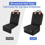 PETICON Front Seat Cover 2 Pack, Full Protection Dog Car Seat Cover with Side Flaps, Nonslip Scratchproof Captain Chair Seat Cover Fits for Cars, Trucks, SUVs, Jeep, Black
