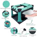 Ownpets Collapsible Dog Crate, 30 inch Portable Travel Dog Crate for Medium Dogs, 4-Door Foldable Pet Kennel with Durable Mesh Windows & Soft Mat