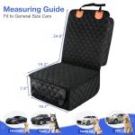 PETICON Front Seat Cover 2 Pack, Full Protection Dog Car Seat Cover with Side Flaps, Nonslip Scratchproof Captain Chair Seat Cover Fits for Cars, Trucks, SUVs, Jeep, Black
