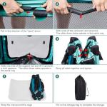 Ownpets Collapsible Dog Crate, 30 inch Portable Travel Dog Crate for Medium Dogs, 4-Door Foldable Pet Kennel with Durable Mesh Windows & Soft Mat