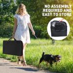 Portable Pet Playpen for Small Dogs & Cats, Foldable Puppy Safety Pen with Removable Zipper Top, Breathable Mesh Dog Delivery Room, Indoor Isolation Cage for Kittens/Rabbits (Purple, Small)