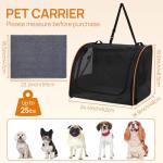 UNICITII Dog Car Seat, Enclosed Carrier for Pets Travel Safety Dog Crate Soft-Sided Covered Car Kennel Carrier for Backseat for Medium Dogs