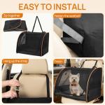 UNICITII Dog Car Seat, Enclosed Carrier for Pets Travel Safety Dog Crate Soft-Sided Covered Car Kennel Carrier for Backseat for Medium Dogs