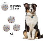 Dog Toy Balls 2.5 Inch, Indestructible Dogs Tennis Balls 3 Pack for Aggressive Chewers, Durable Interactive Toys for Large and Medium Dogs, Perfect for 2.5 Inch Dog Ball Launcher (ETPU Material)