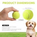 GLECTG 9 Pack 2 Inch Mini Tennis Balls for Small Dogs, Interactive Dog Toys for Fetch Training & Exercise, Fits 2-Inch Dog Ball Launchers