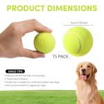 ZIYIZE Mini Tennis Balls, 15 Pack 2 inch Dog Tennis Balls, Easy Catching Pet Playing Ball for 2 inch Dog Ball Launcher